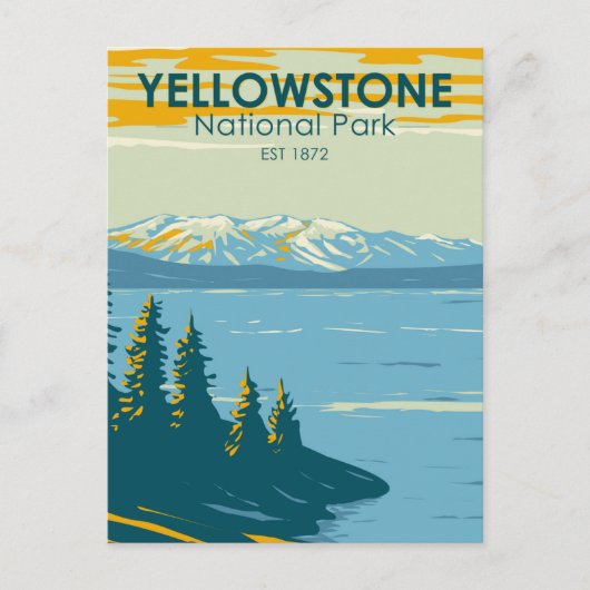 Yellowstone National Park Yellowstone Lake  Briefkaart (Voorkant)