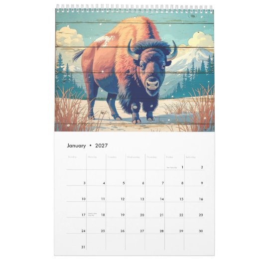 Yellowstone Natuurkalender Kalender (Jan 2027)