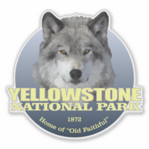 Yellowstone NP (Wolf) 2 WT Sticker
