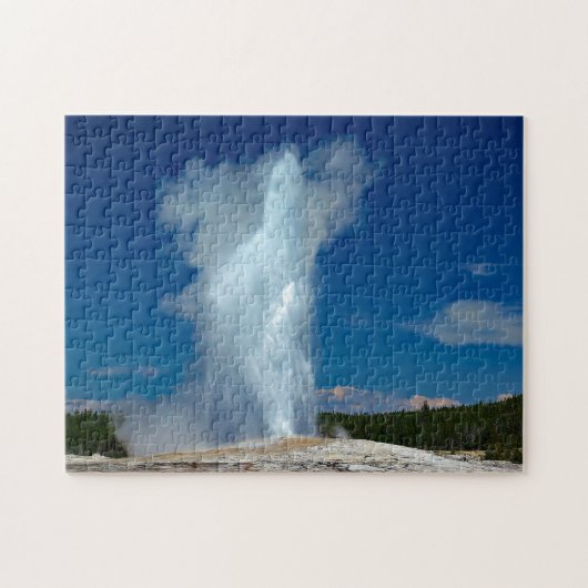 Yellowstone Old Faithful Landscape Foto Legpuzzel (Horizontaal)