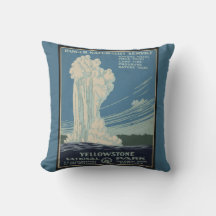 Yellowstone Old Faithful Park Vintage Poster