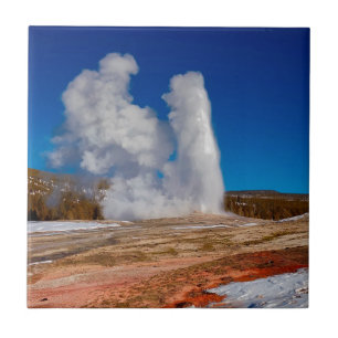 Yellowstone Old Faithful Tegeltje