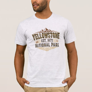 Yellowstone Opgericht in 1872 Heritage Typography  T-shirt