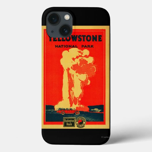 Yellowstone, oud getrouw Adverteren Poster Case-Mate iPhone Case (Achterkant)