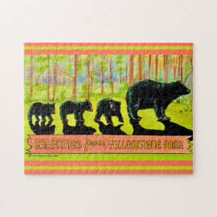 Yellowstone Park Beren 11x14 Legpuzzel