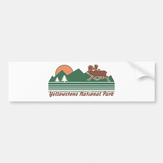 Yellowstone Park Bumpersticker (Voorkant)