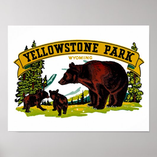 Yellowstone Park Poster (Voorkant)
