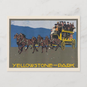 Yellowstone-Park USA Vintage Poster 1910 Briefkaart