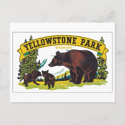 Yellowstone Park Wyoming Briefkaart (Voorkant)