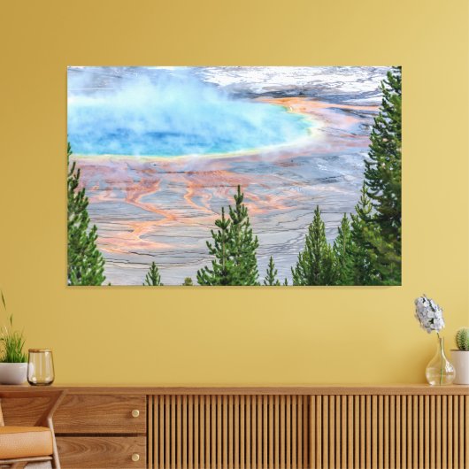 Yellowstone Prismatic Hot Spring Canvas Art (Insitu (Woonkamer))