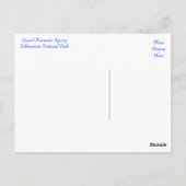 Yellowstone Prismatic Spring Wyoming Post Card Briefkaart (Achterkant)