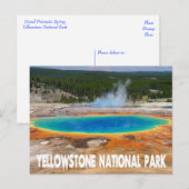 Yellowstone Prismatic Spring Wyoming, VS Briefkaart (Voorkant / Achterkant)