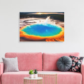 Yellowstone Prismatische Thermische Pot Canvas Kun (Insitu (Woonkamer))