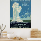 Yellowstone  | Reisillustratie Poster (Keuken)