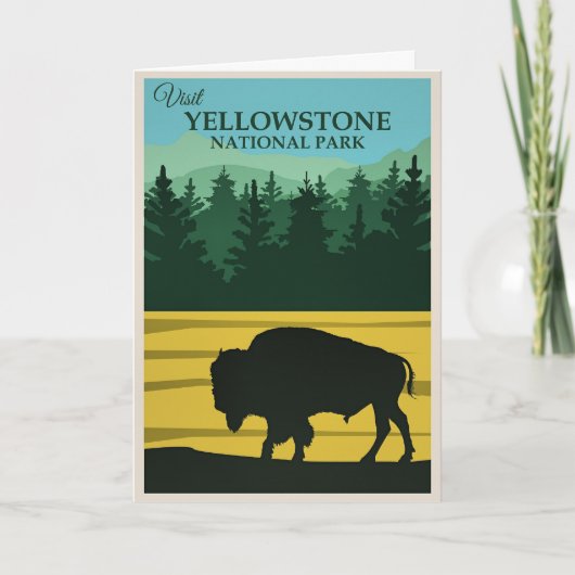 Yellowstone Reisposter Kaart (Voorkant)