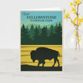 Yellowstone Reisposter Kaart (Gele Bloem)