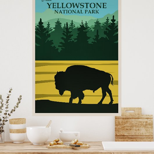 Yellowstone Reisposter Poster (Keuken)