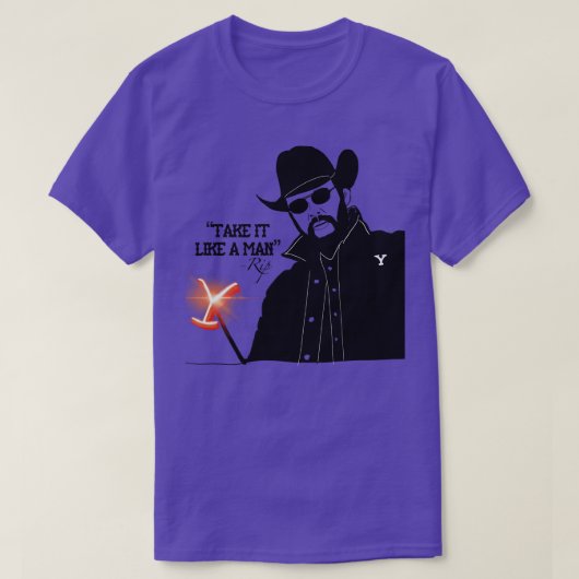 Yellowstone RIP Neem het als een Man TShirt (Design voorkant)