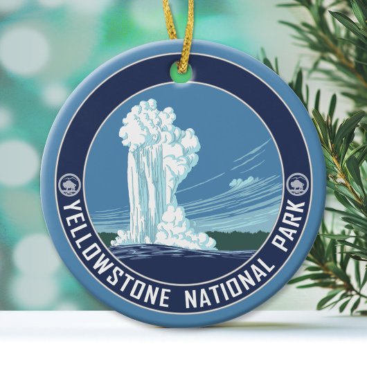 Yellowstone Souvenir - SINGLE-SIDED Keramisch Ornament