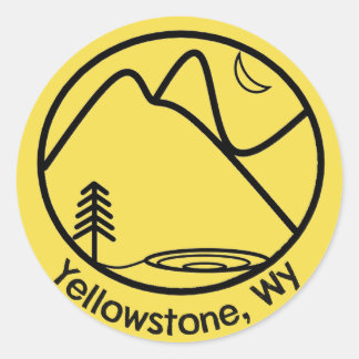Yellowstone-sticker Ronde Sticker