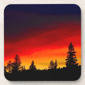 Yellowstone Sunset Bier Onderzetter (Voorkant)