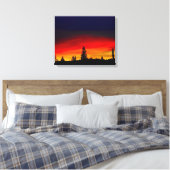 Yellowstone Sunset Canvas Afdruk (Insitu (Slaapkamer))