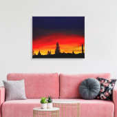Yellowstone Sunset Canvas Afdruk (Insitu (Woonkamer))