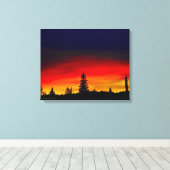 Yellowstone Sunset Canvas Afdruk (Insitu (Houten vloer))