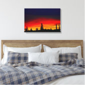 Yellowstone Sunset Canvas Afdruk (Insitu (Slaapkamer))
