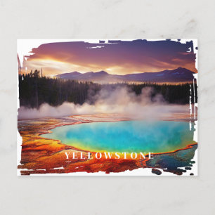 Yellowstone Thermal Hot Spring Briefkaart