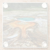 Yellowstone Thermal Pool Glazen Onderzetter (Achterkant)