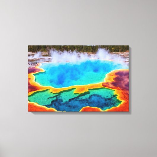 Yellowstone thermische hete pot canvas kunst (Voorkant)