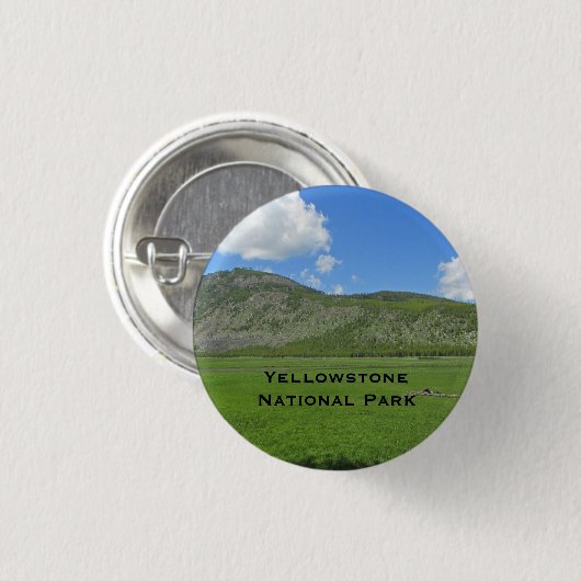 Yellowstone uniek landschap Nationaal Park Ronde Button 3,2 Cm (Voorkant /achterkant)