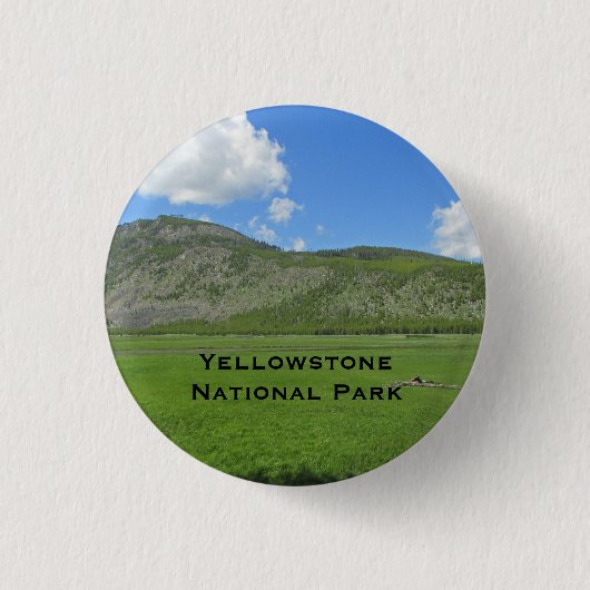 Yellowstone uniek landschap Nationaal Park Ronde Button 3,2 Cm (Voorkant)