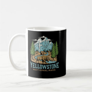 Yellowstone US Nationaal Park Wolf Bizon Beer Vint Koffiemok