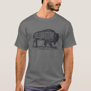Yellowstone US National Park Bison Buffalo  T-shirt