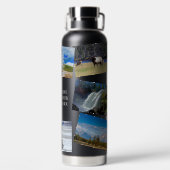 Yellowstone Vacation 8 Foto's personaliseren tekst Waterfles (Achterkant)