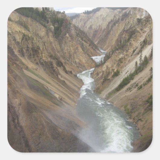 Yellowstone Vierkante Sticker (Voorkant)