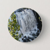 Yellowstone Waterfall Ronde Button 5,7 Cm (Voorkant)
