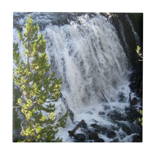 Yellowstone Waterfall Tegeltje (Voorkant)