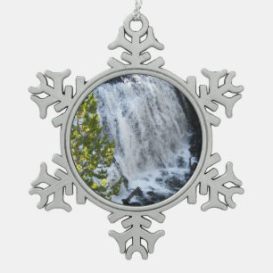Yellowstone Waterfall Tin Sneeuwvlok Ornament