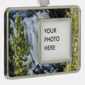 Yellowstone Waterfall Verzilverd Kader Ornament (Rechts)