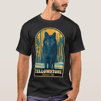 Yellowstone Wolf Antiek Nationaal T-shirt
