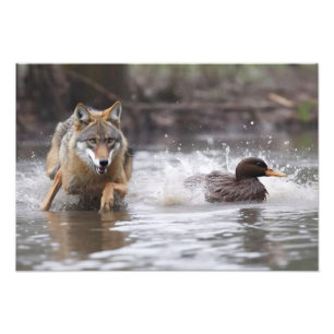 Yellowstone Wolf fotoprint Foto Afdruk