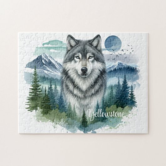 Yellowstone Wolf Jigsaw Puzzel (Horizontaal)