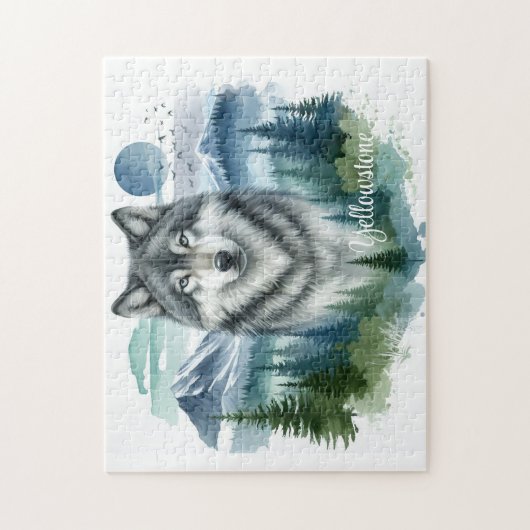 Yellowstone Wolf Jigsaw Puzzle (Vertical)