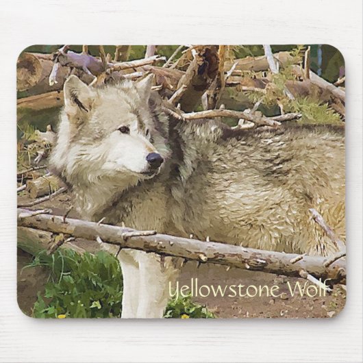 Yellowstone Wolf Muismat (Voorkant)