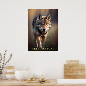 Yellowstone Wolf Poster Kunst (Keuken)