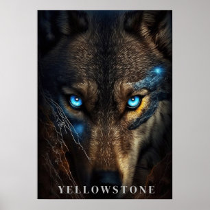Yellowstone Wolf Poster Kunst