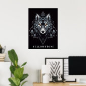 Yellowstone Wolf Poster Kunst (Thuiskantoor)